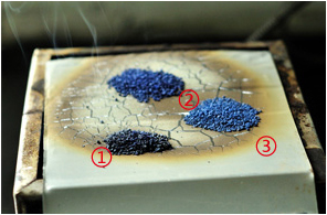 步驟四:實驗結(jié)果染色砂顏色褪去,燒結(jié)砂略微褪色 陶瓷砂顏色不變 步驟四:實驗結(jié)果染色砂顏色褪去,燒結(jié)砂略微褪色 陶瓷砂顏色不變